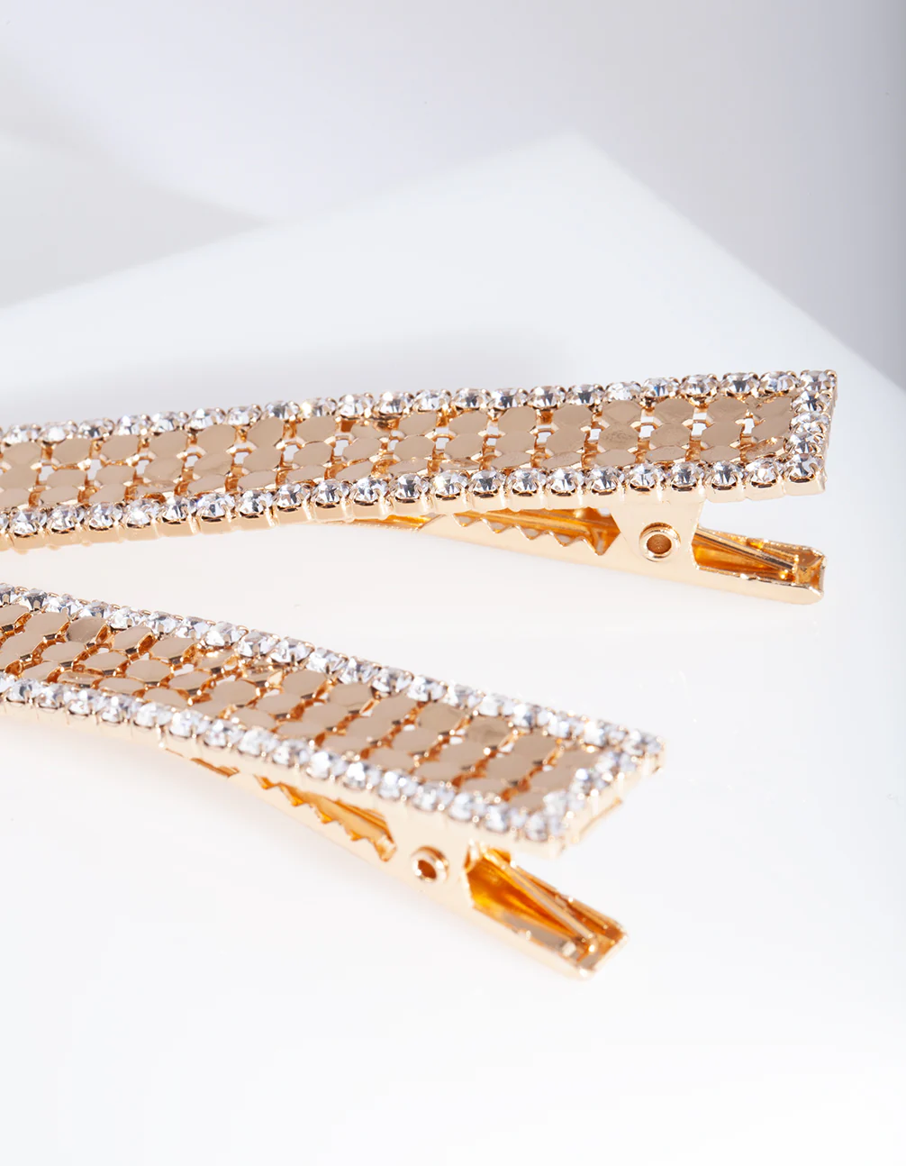 Gold Glow Mesh Hair Clips Pack - Image 2