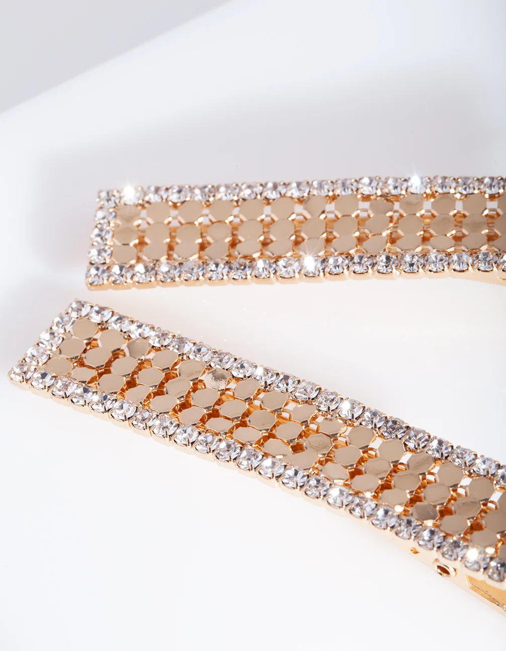 Gold Glow Mesh Hair Clips Pack - Image 3