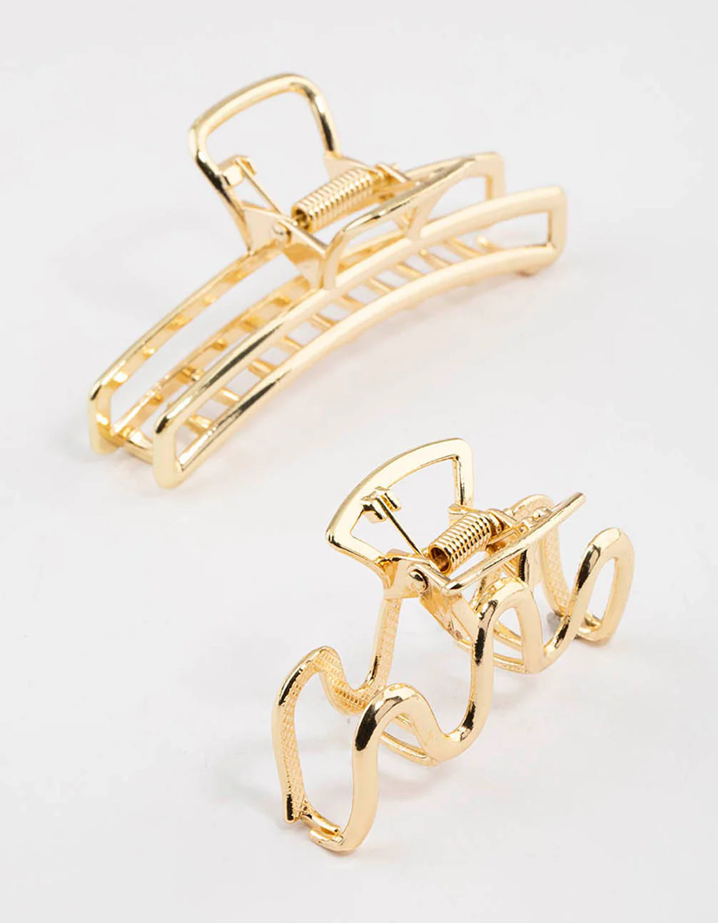 Gold Mini Swirly Hair Claw Clip Pack - Image 2