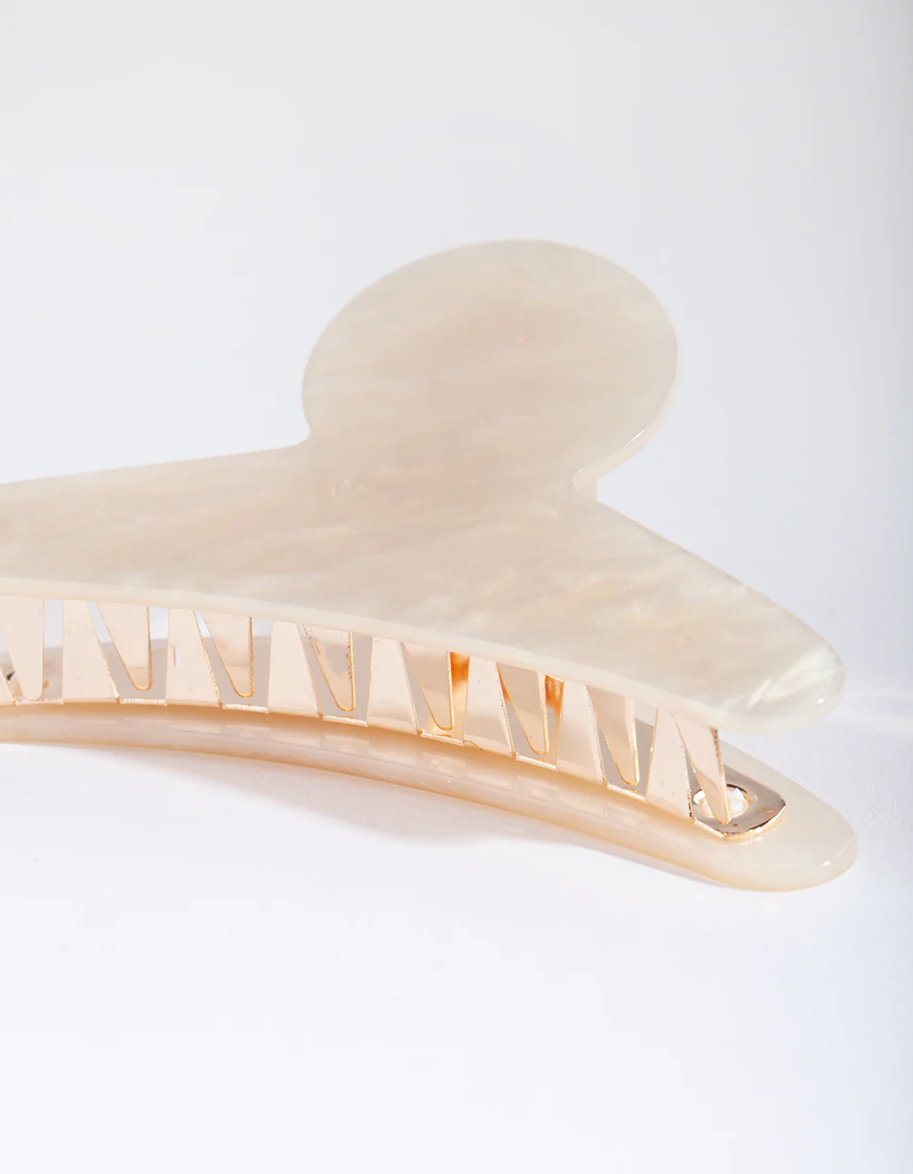 White Acrylic Shine Claw Clip - Image 3