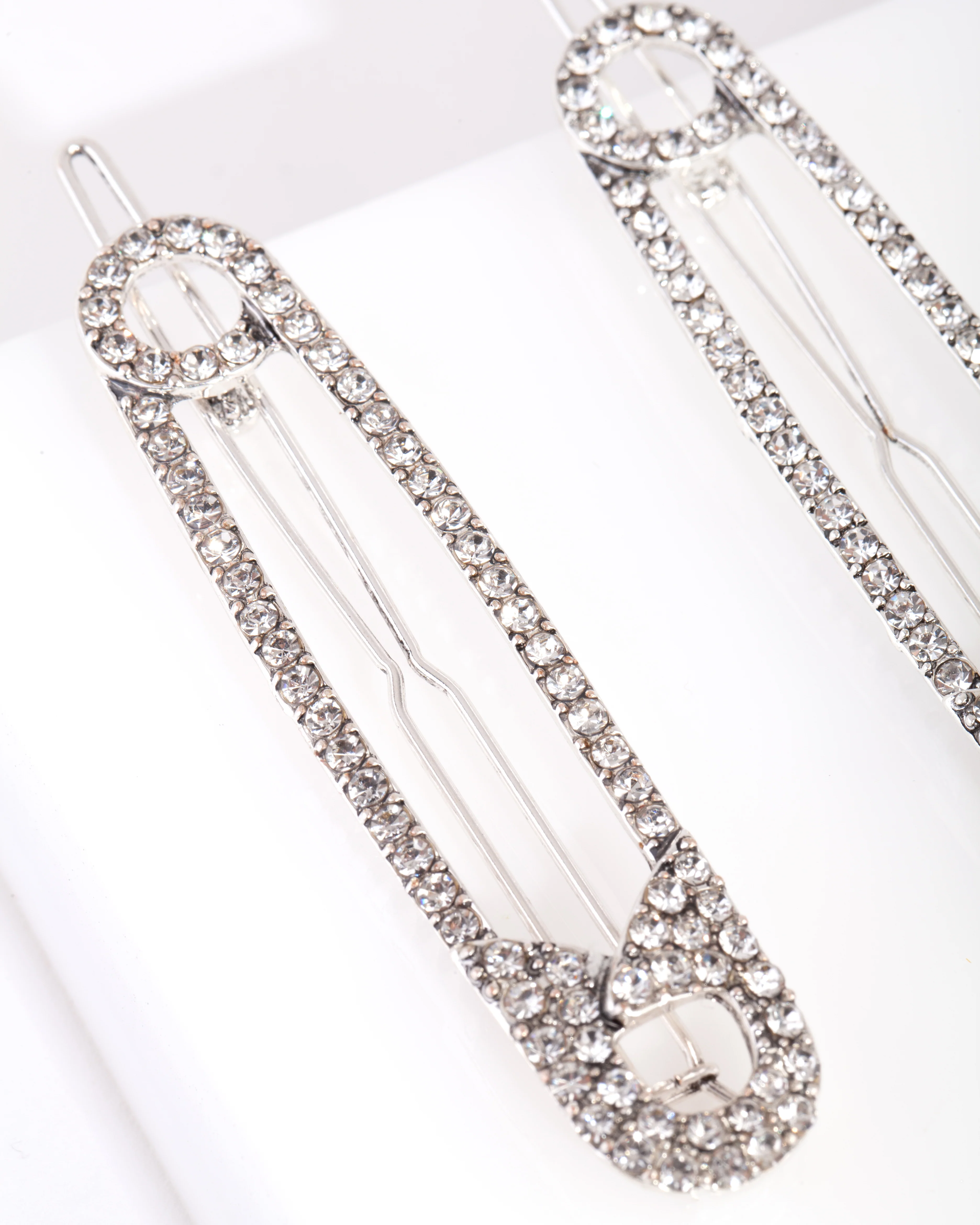 Diamante Safety Pin Hair Clip Pack - Image 2