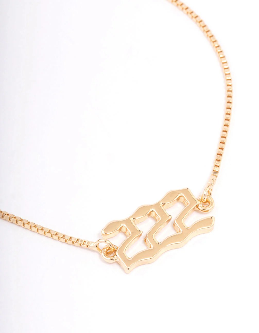 Gold Plated 222 Angel Number Bracelet - Image 2