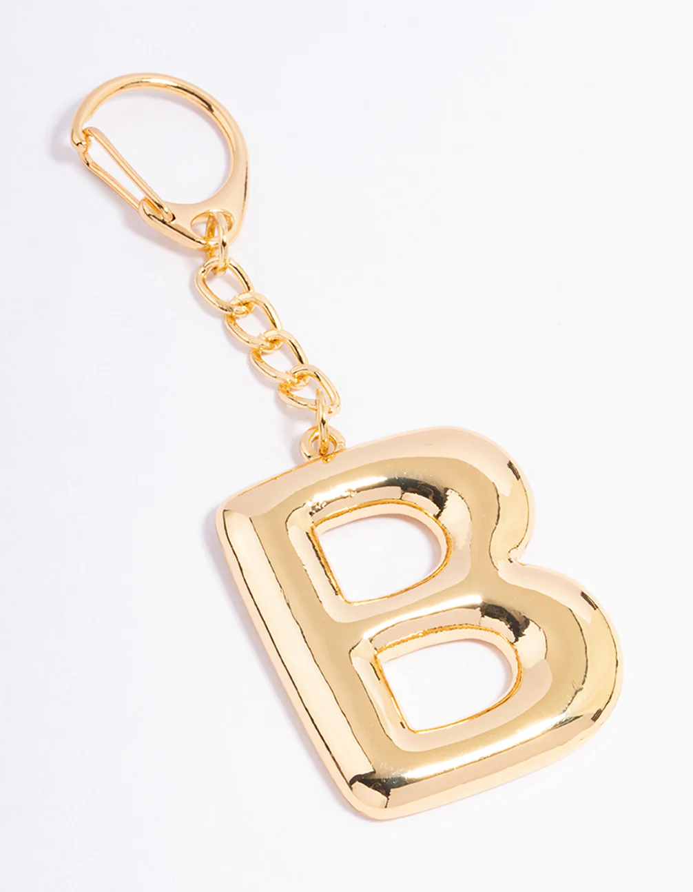 Gold Plated Letter B  Key Chain