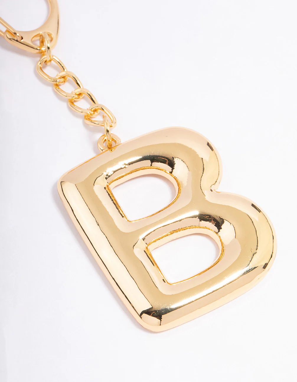 Gold Plated Letter B  Key Chain - Image 2