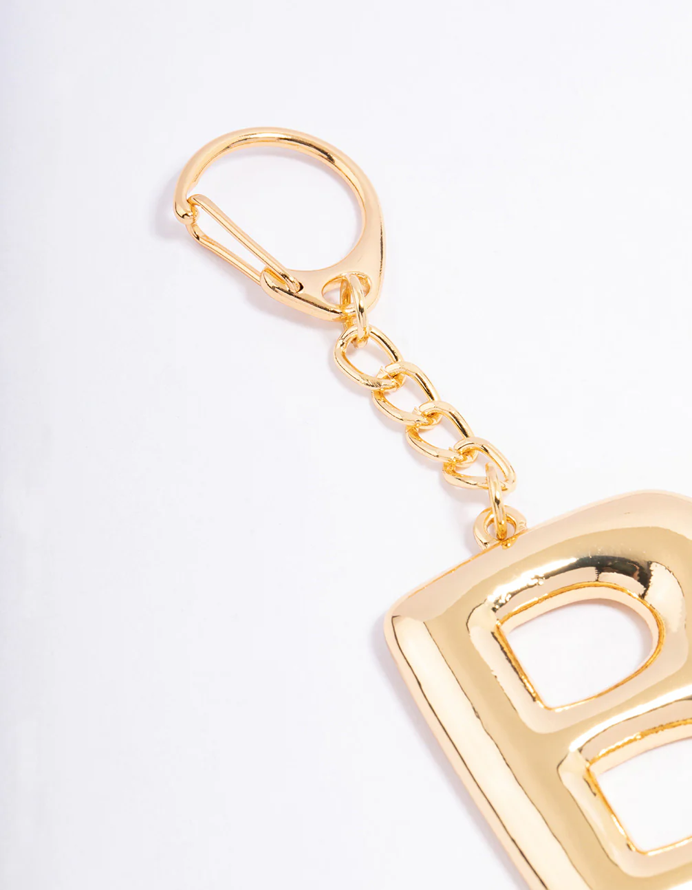 Gold Plated Letter B  Key Chain - Image 3
