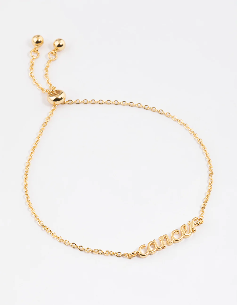 Gold Plated Cancer Script Bracelet - Image 2
