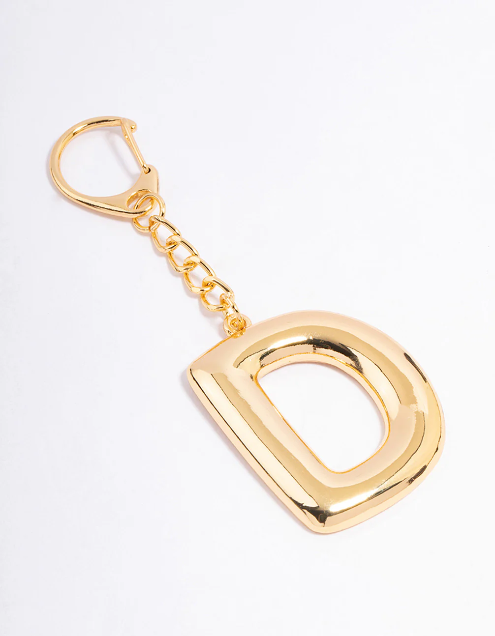 Gold Plated Letter D  Key Chain