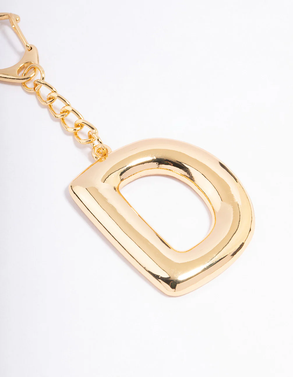 Gold Plated Letter D  Key Chain - Image 2