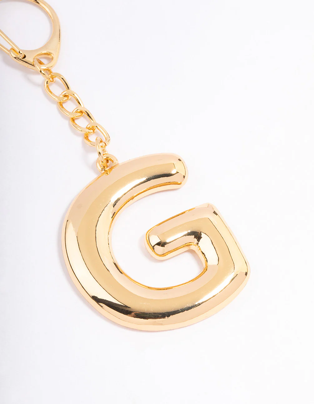 Gold Plated Letter G  Key Chain - Image 2
