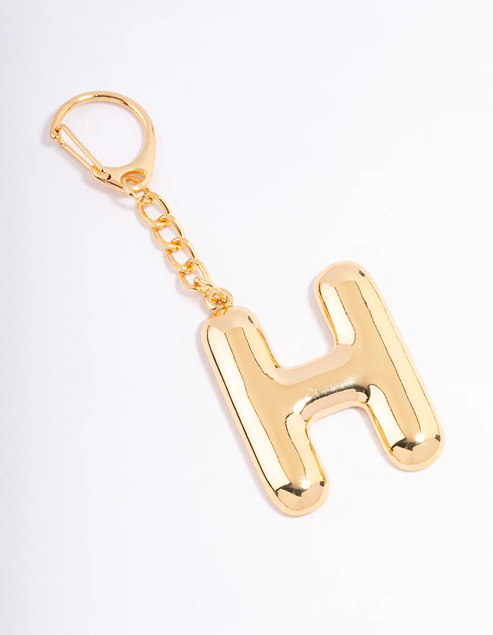 Gold Plated Letter H  Key Chain