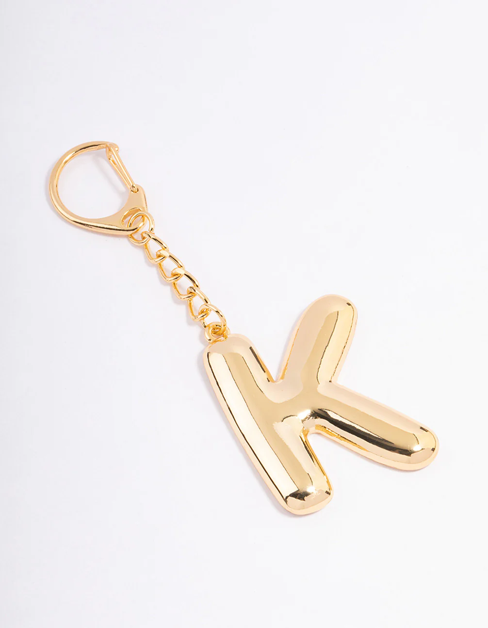 Gold Plated Letter K  Key Chain