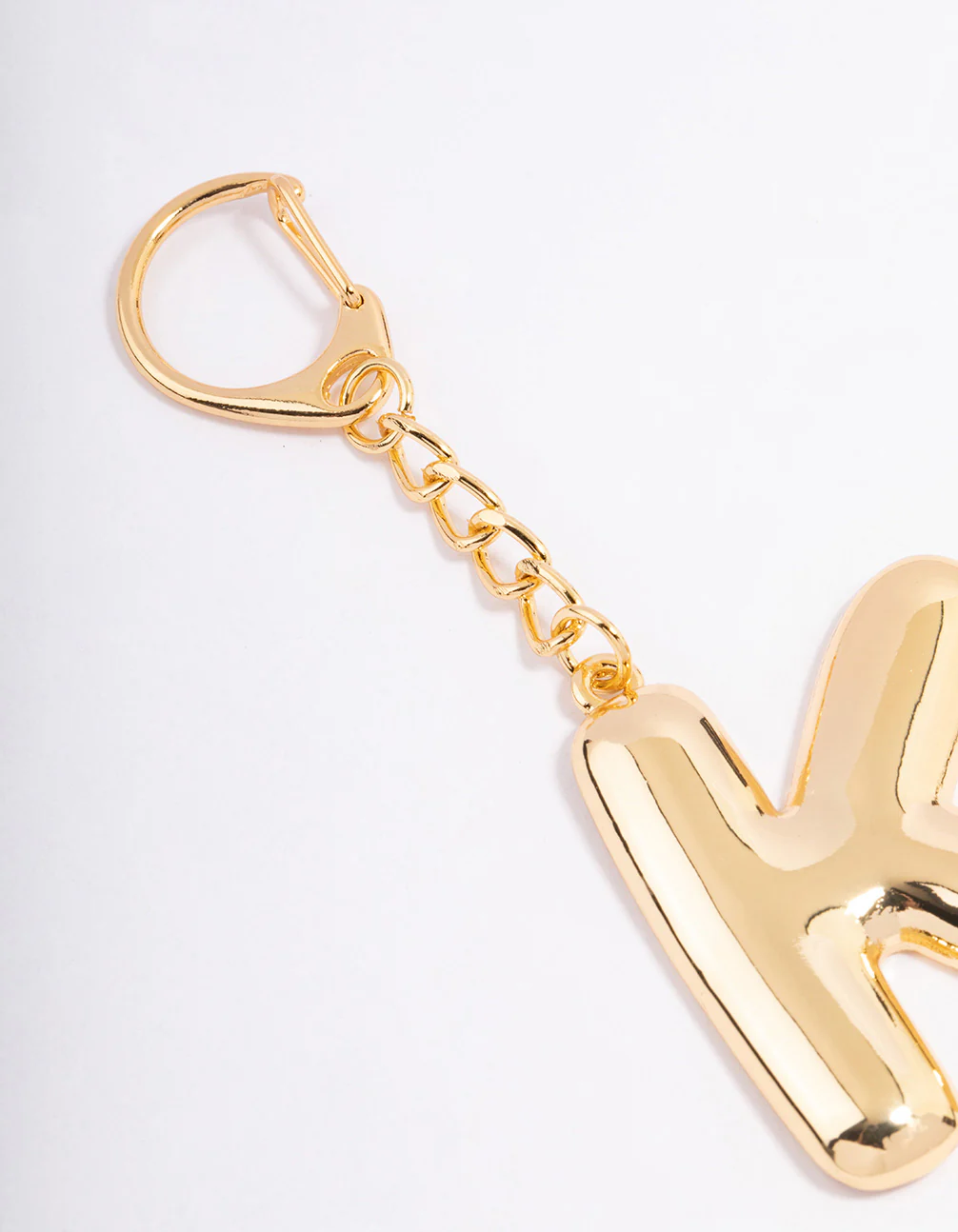 Gold Plated Letter K  Key Chain - Image 3