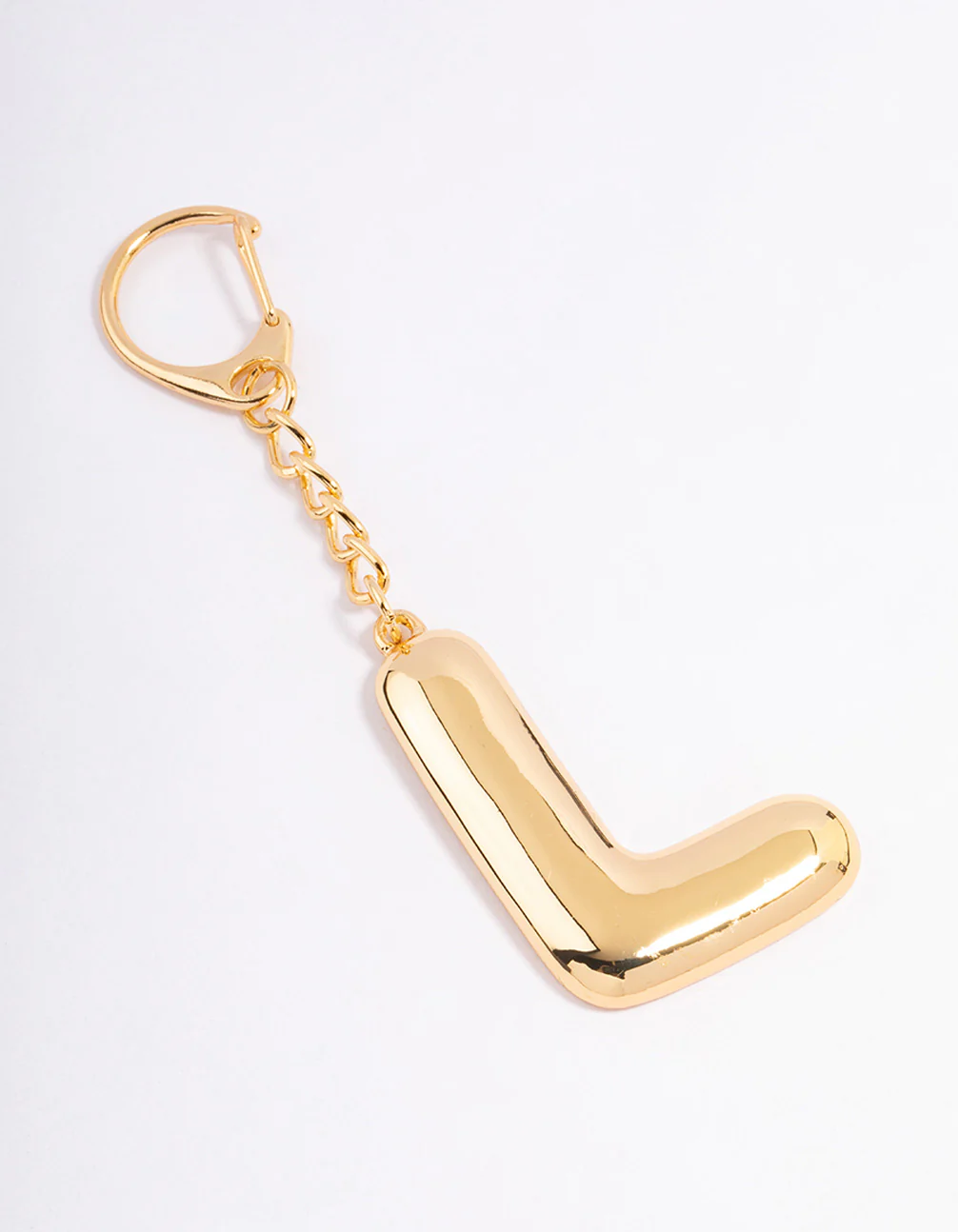 Gold Plated Letter L  Key Chain