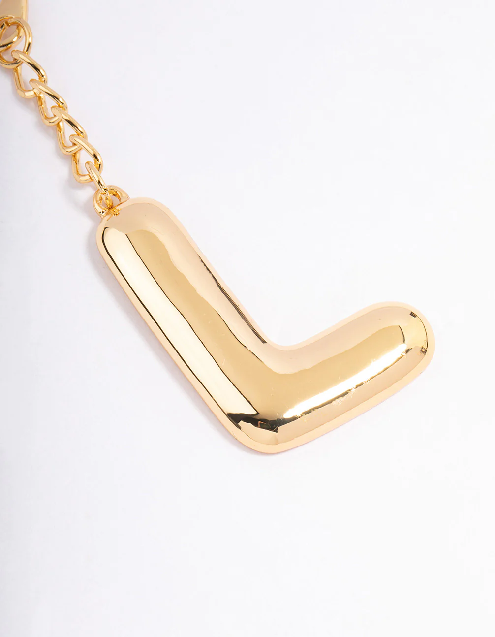Gold Plated Letter L  Key Chain - Image 2