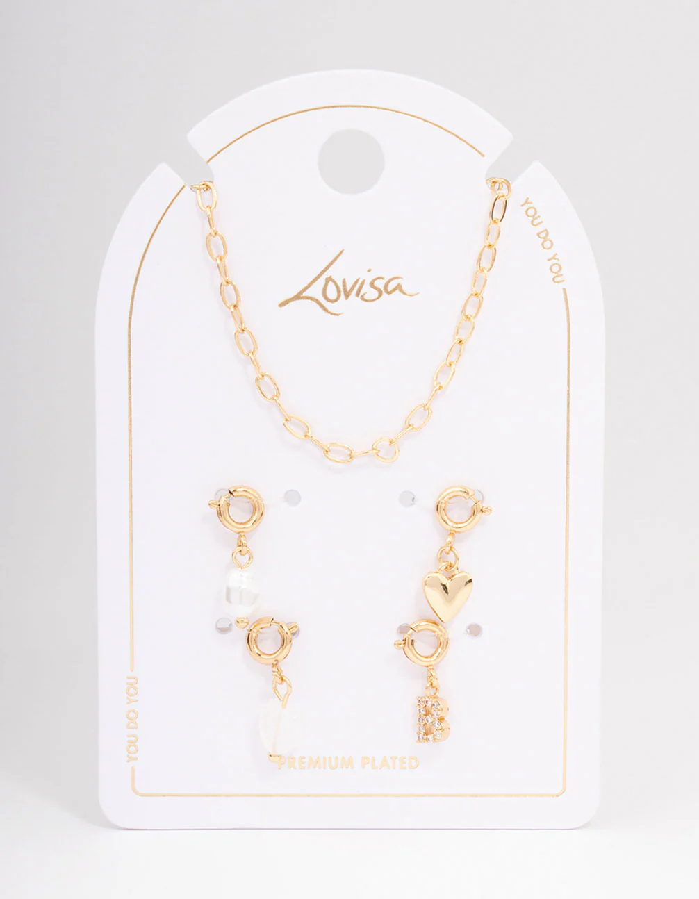 Gold Plated Letter B  Customisable Charm Necklace - Image 3