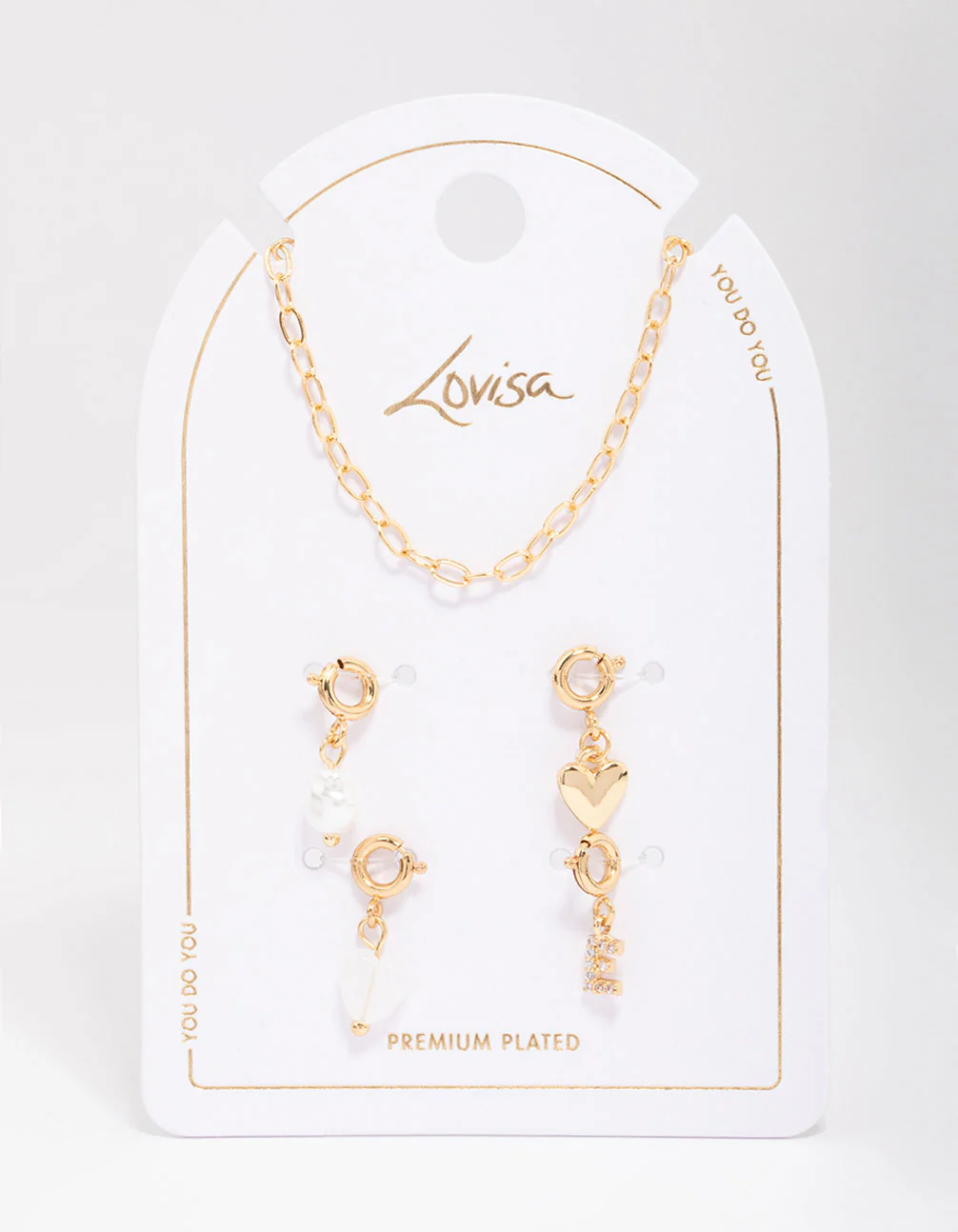 Gold Plated Letter E  Customisable Charm Necklace - Image 3
