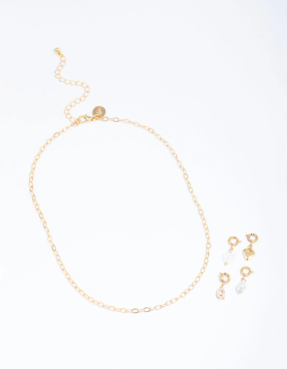Gold Plated Letter G Customisable Charm Necklace - Image 2