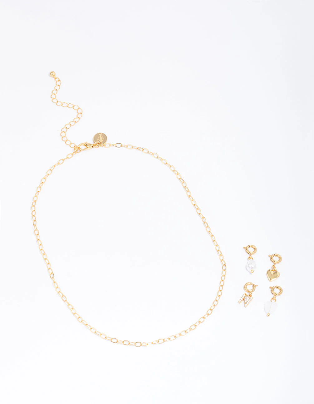 Gold Plated  Letter N Customisable Charm Necklace - Image 2