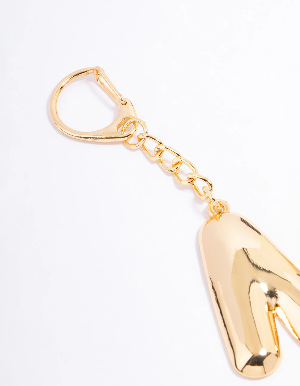 Gold Plated Letter M Key Chain - Image 3