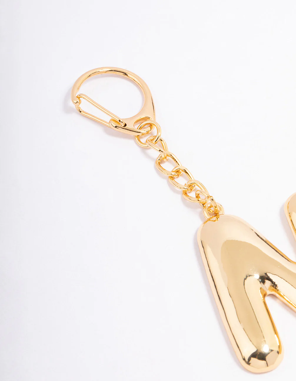 Gold Plated Letter N Key Chain - Image 3