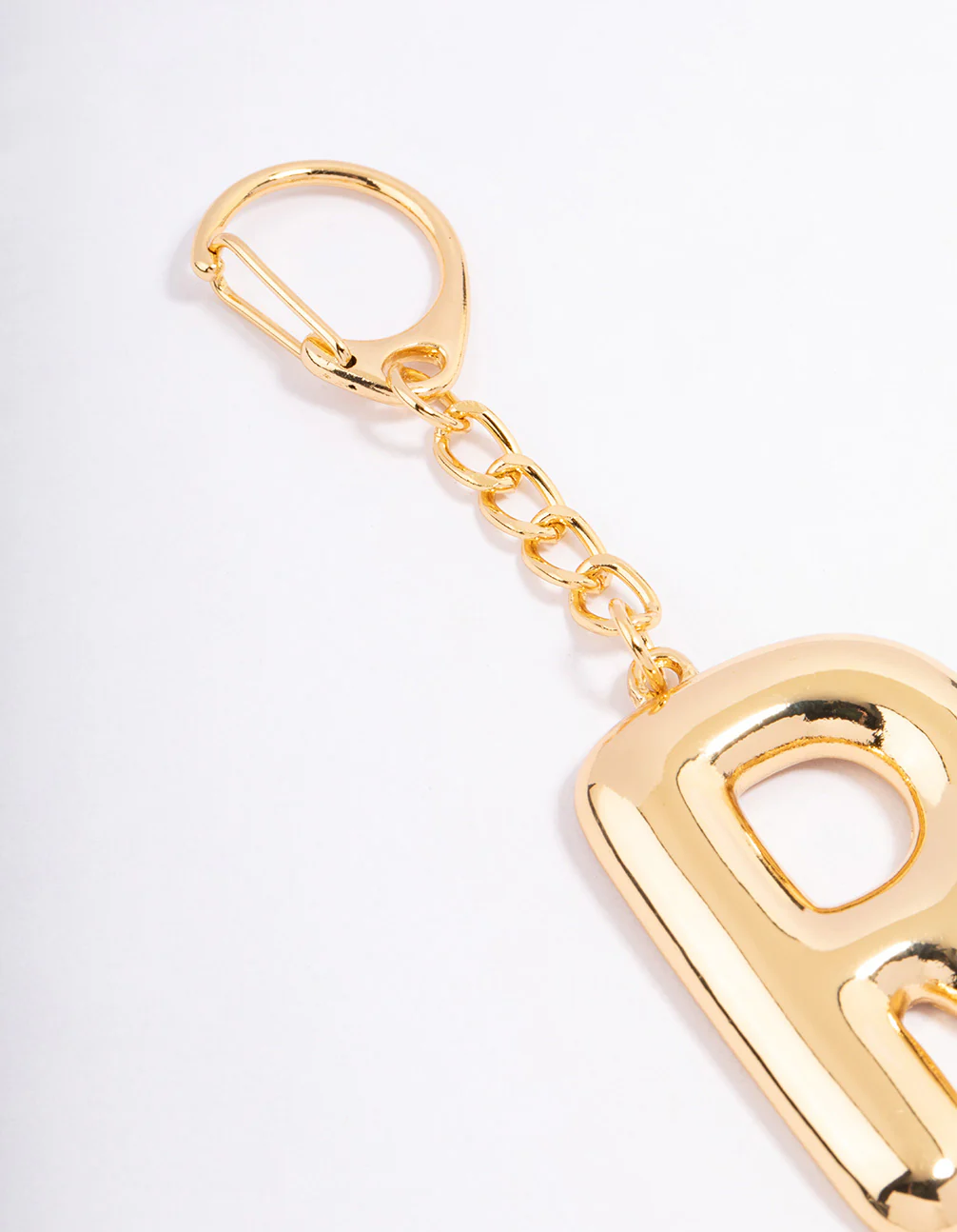 Gold Plated Letter R  Key Chain - Image 3