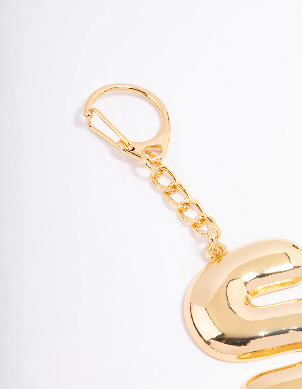 Gold Plated Letter S Key Chain - Image 3