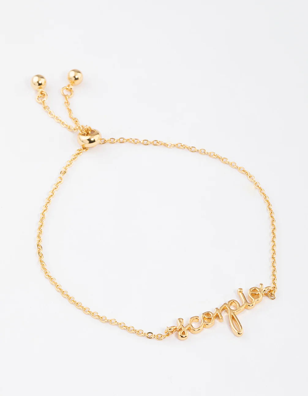 Gold Plated Scorpio Script Bracelet - Image 2