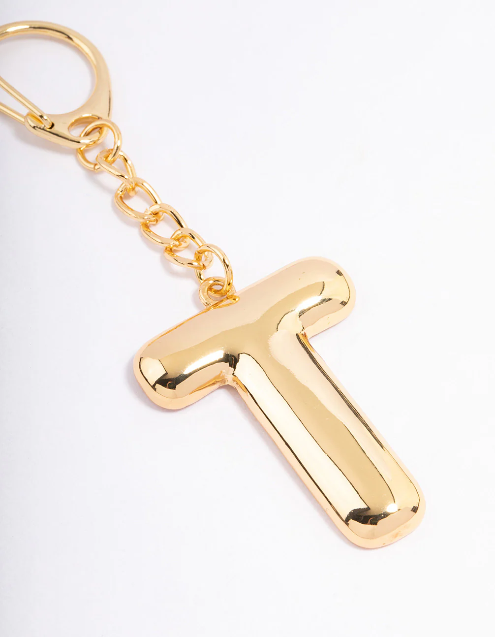 Gold Plated Letter T  Key Chain - Image 2