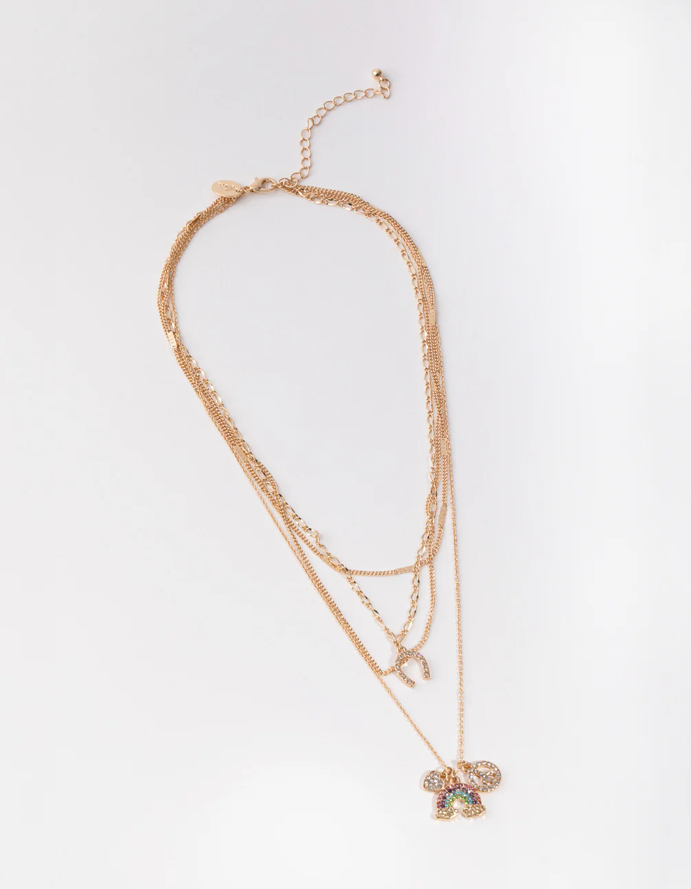 Gold Rainbow Charm Necklace 4-Pack - Image 2