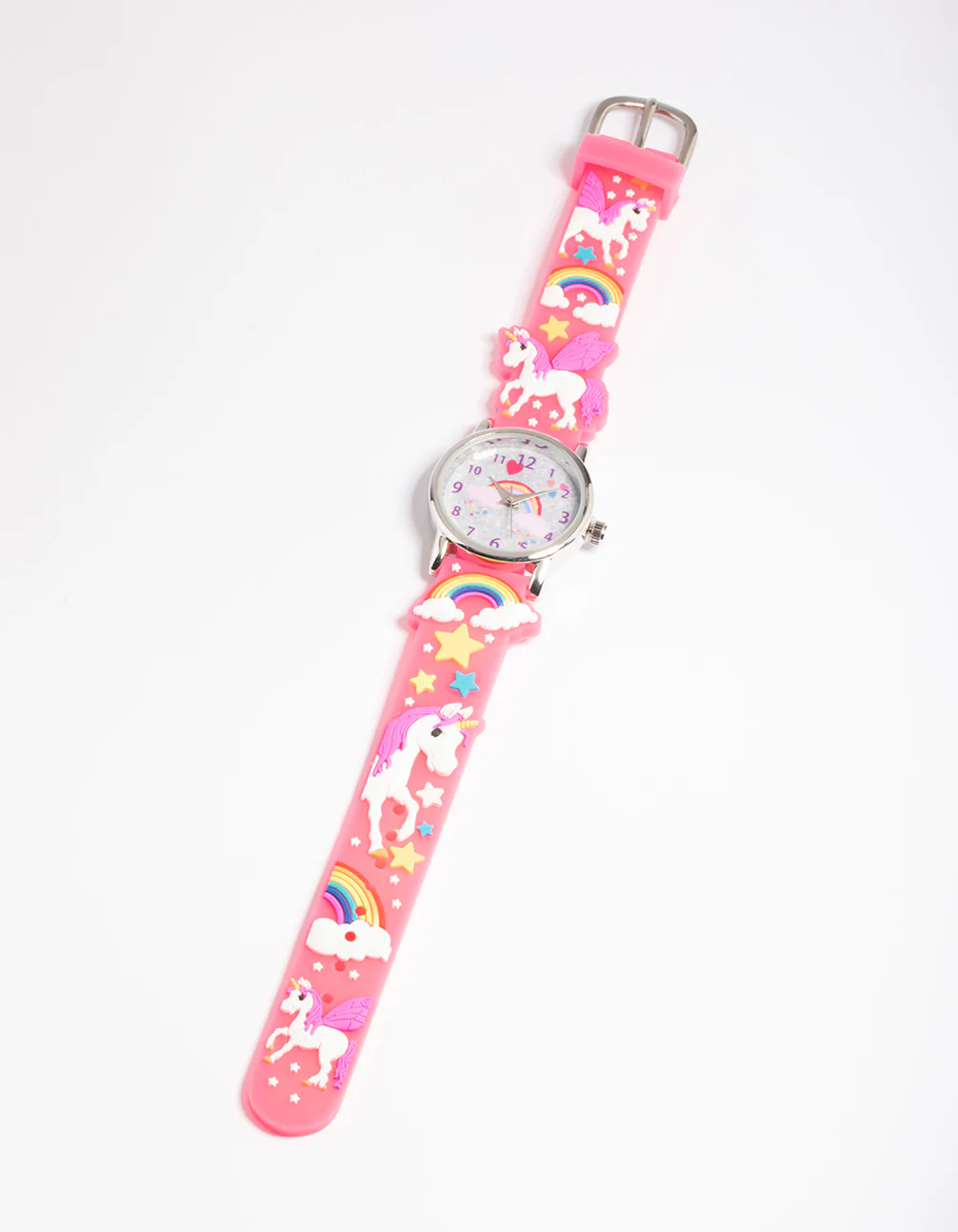 Kids Pink Band Silicone Watch - Image 2