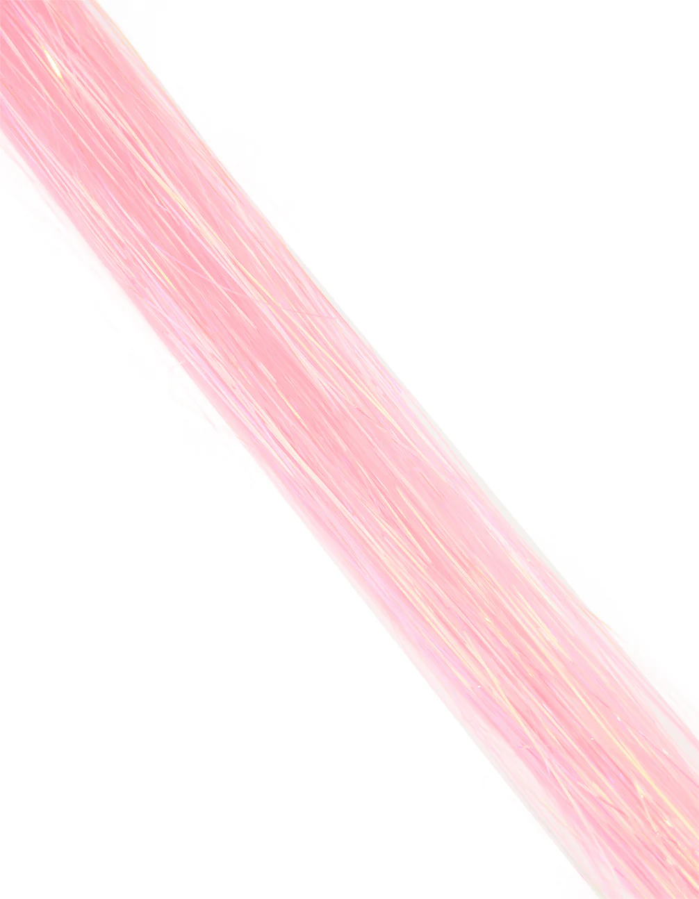 Kids Fabric Bow Pink Tinsel Clip - Image 3