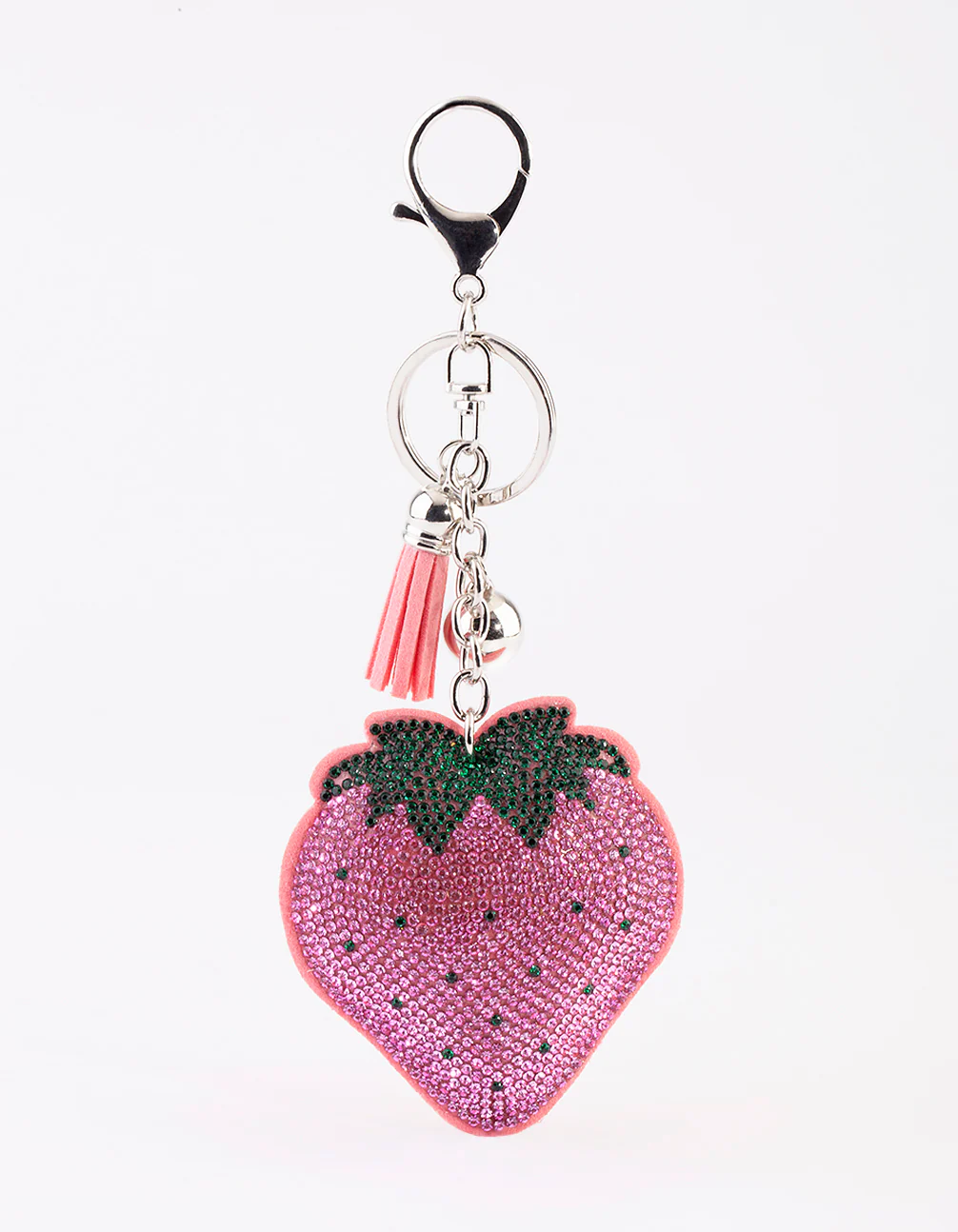 Kids Diamante Strawberry Keyring - Image 3