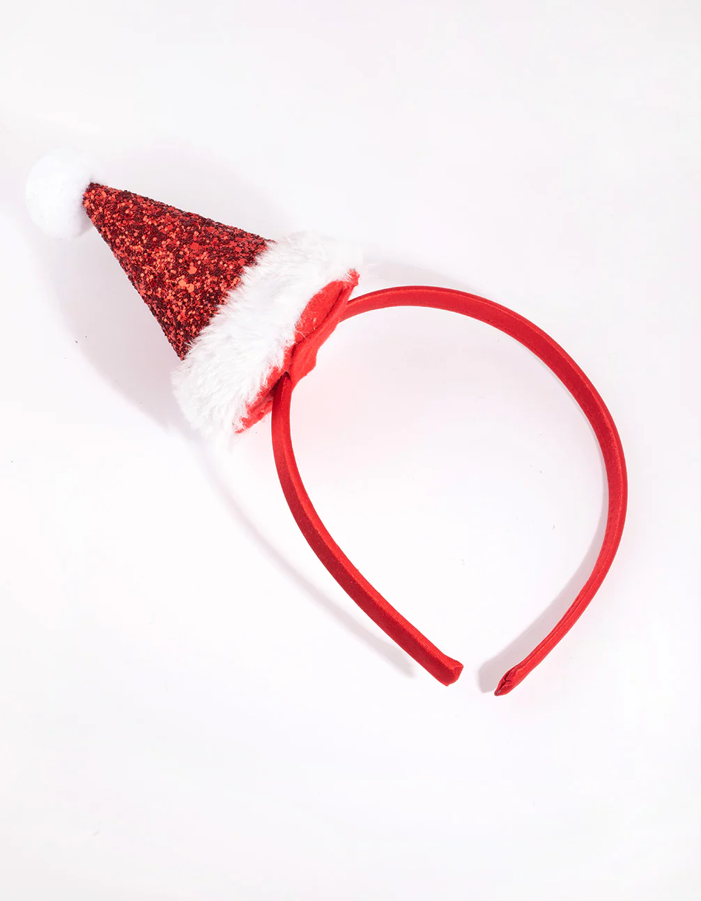 Kids Festive Glitter Santa Hat Headband - Image 2