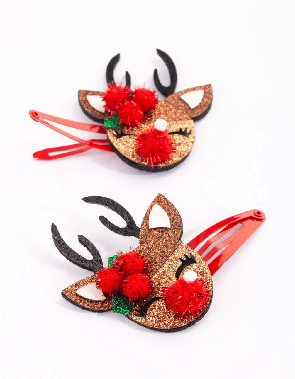 Kids Festive Reindeer Snap Clips - Image 2