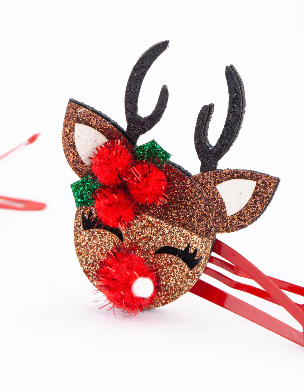 Kids Festive Reindeer Snap Clips - Image 3