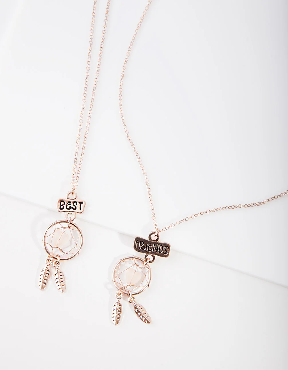 Kids Rose Gold BFF Dreamcatcher Necklace Pack - Image 3