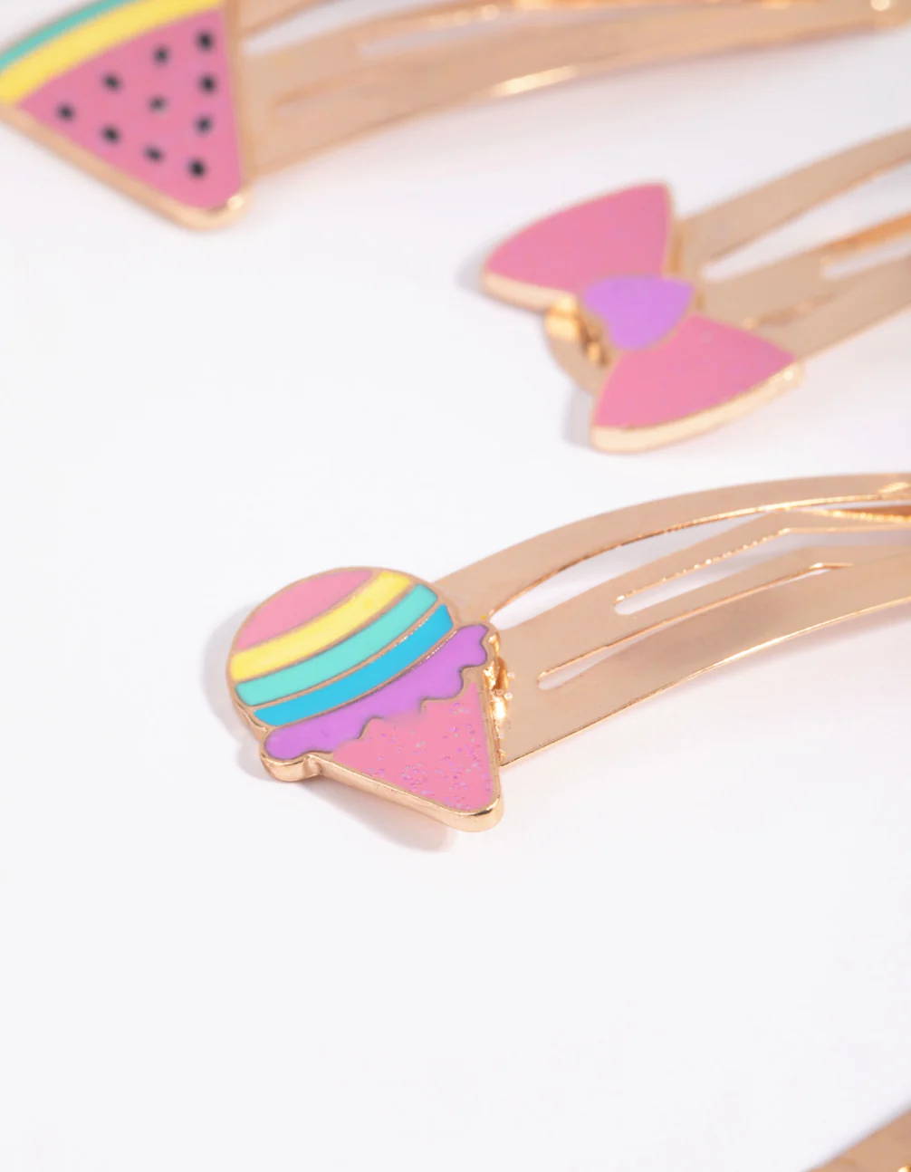 Kids Fun Enamel Snap Clip 6-Pack - Image 4