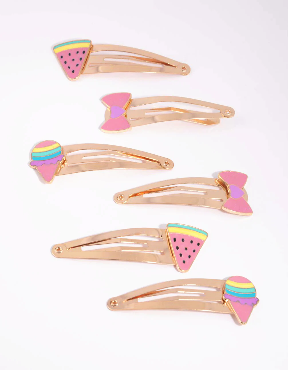 Kids Fun Enamel Snap Clip 6-Pack - Image 5