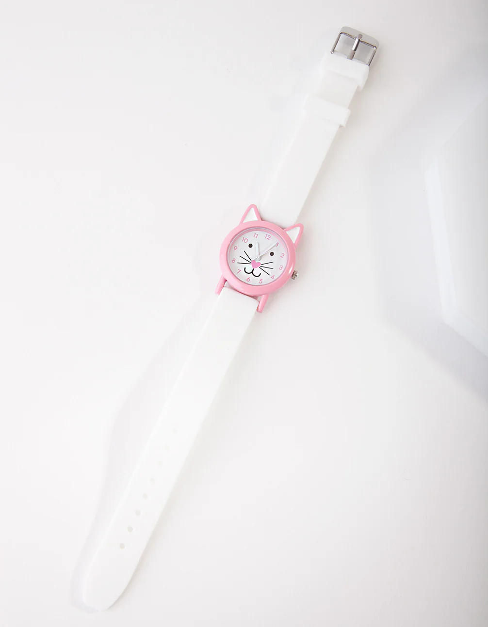 Kids Pink Cat Face Watch - Image 2