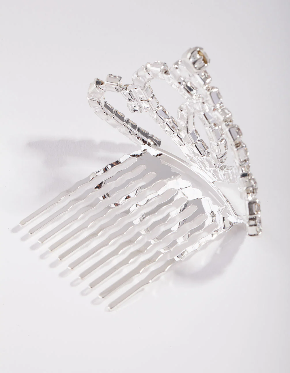 Kids Silver Diamante Swirl Crown - Image 2
