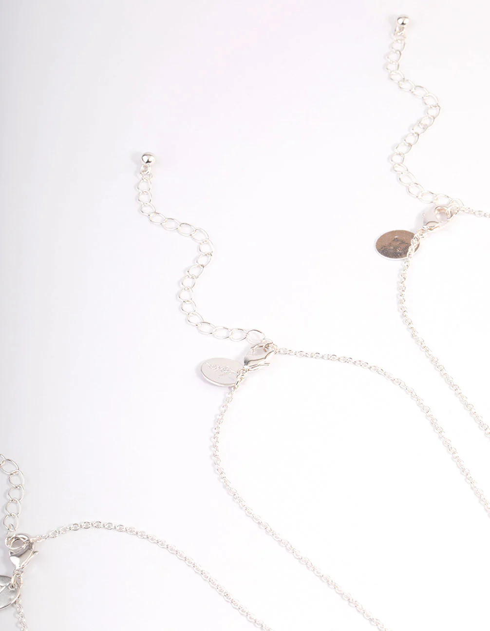 Kids Silver Glitter Paw BFF Necklace Pack - Image 3