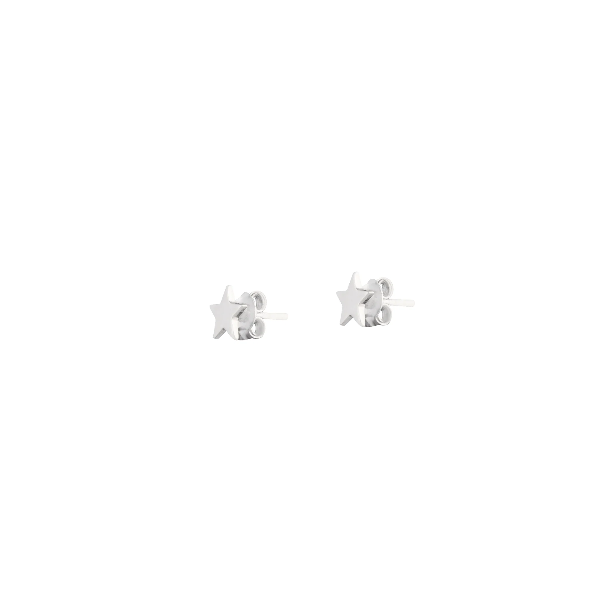 Kids Sterling Silver Star Stud Earrings - Image 2