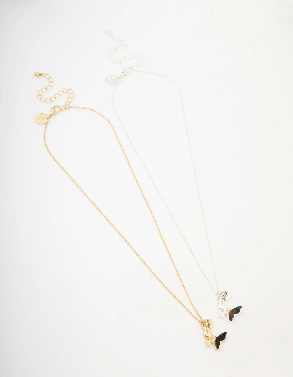 Kids Two-Toned Butterfly Pendant Necklace Pack - Image 2