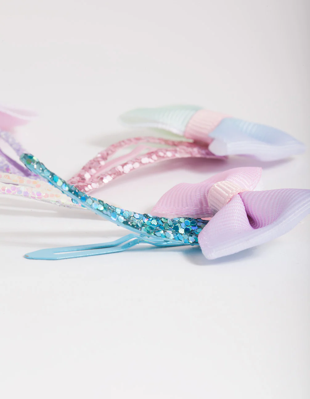 Kids 1cm Ombre Bow Clip 6-Pack - Image 3