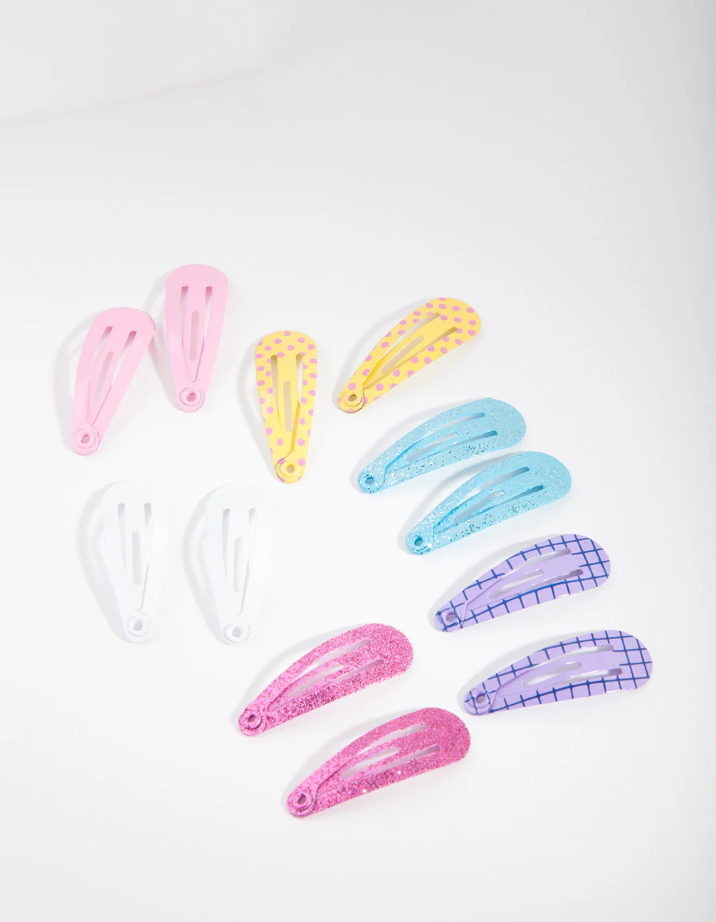 Kids Coated Metal Pattern Clip 12-Pack