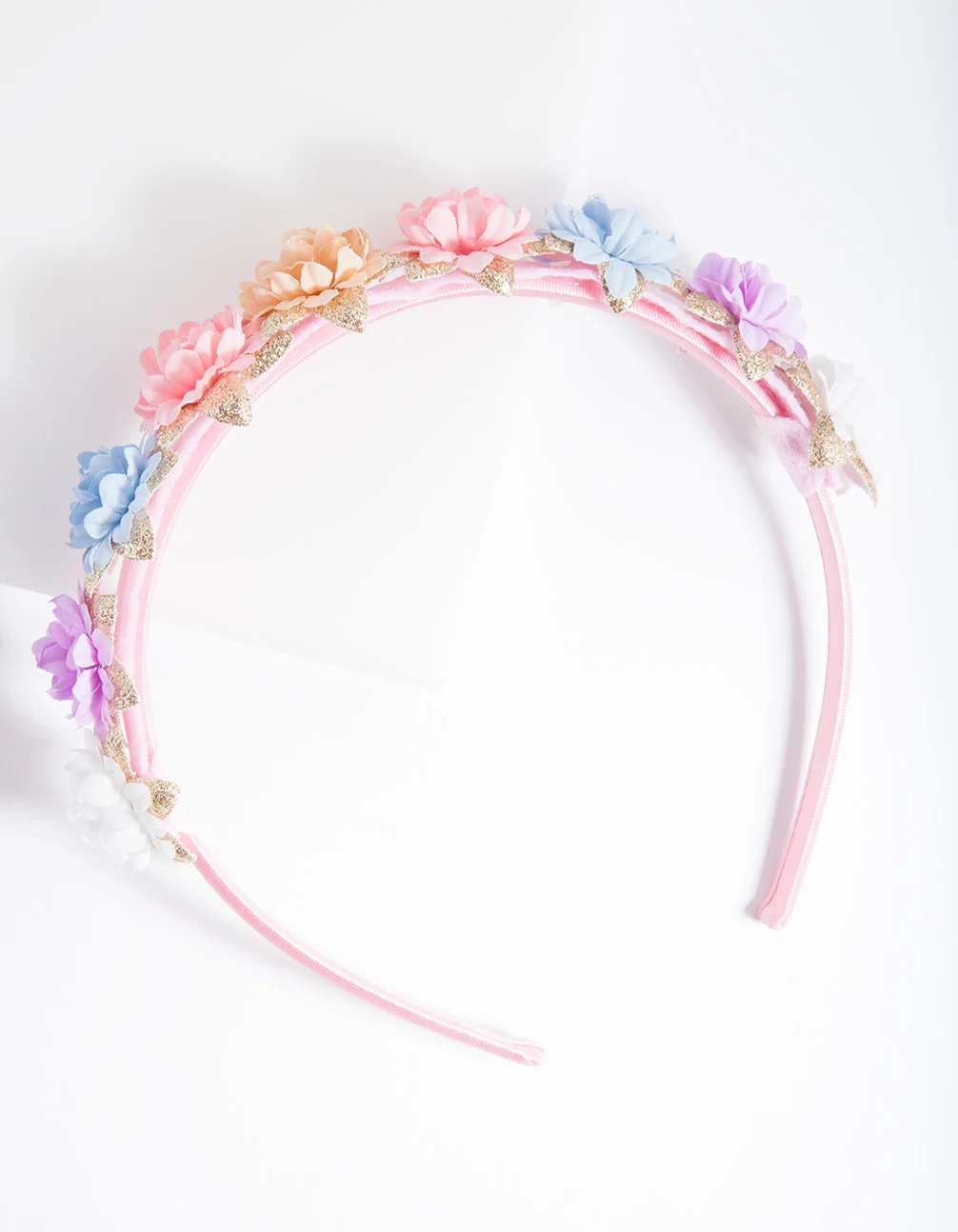 Kids Multi Coloured Flower Headband - Image 2