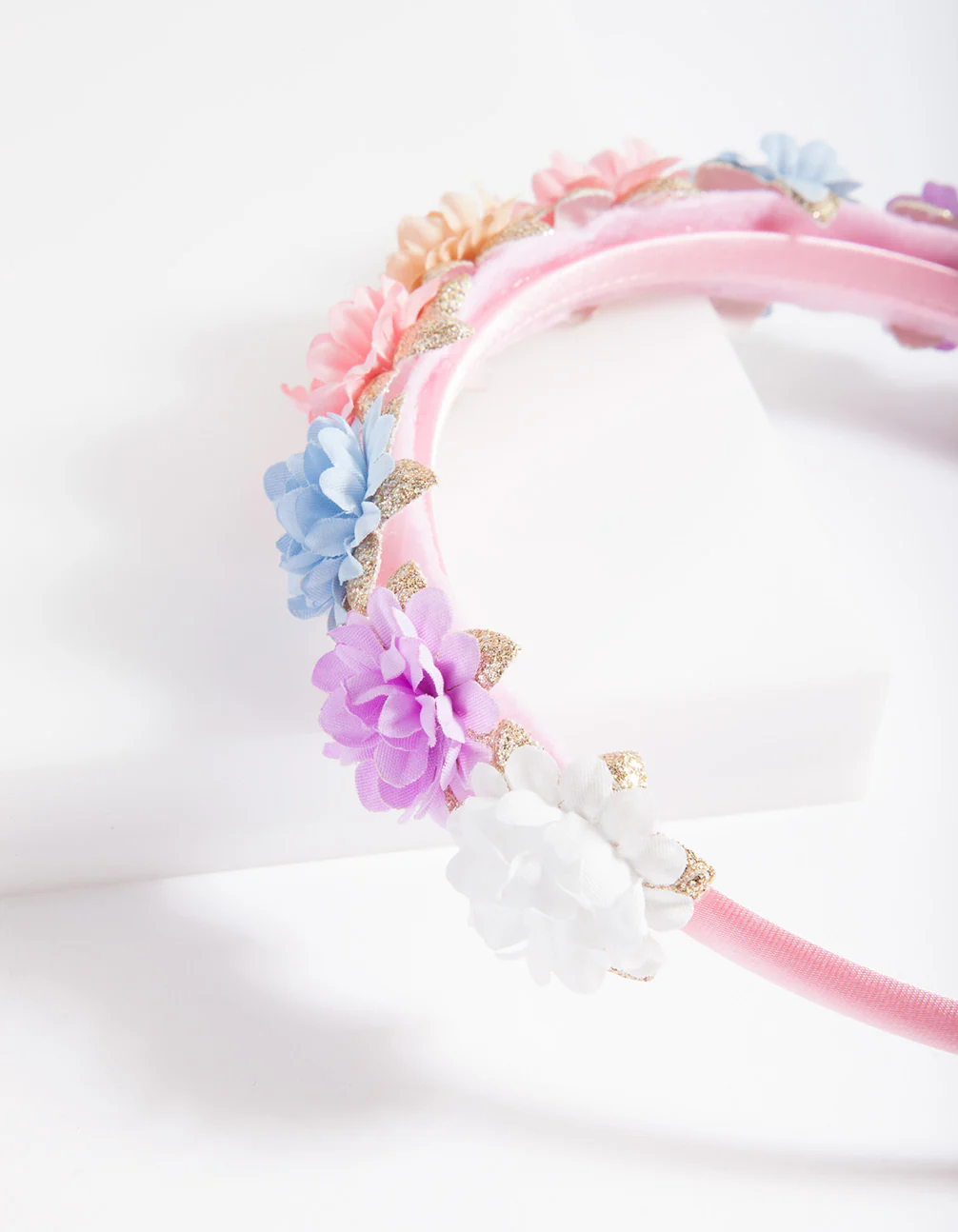 Kids Multi Coloured Flower Headband - Image 3