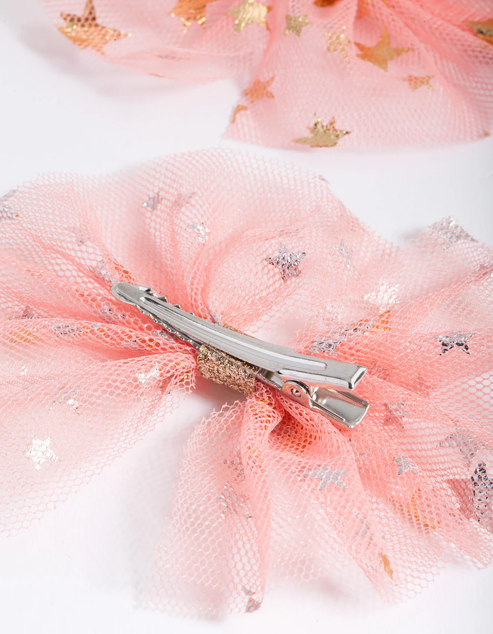 Kids Star Tulle Bow Hair Clip Pack - Image 2