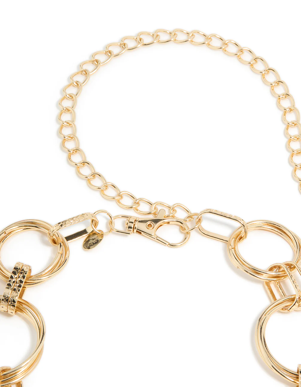 Large Gold Mixed Circle Link Belt - Image 3