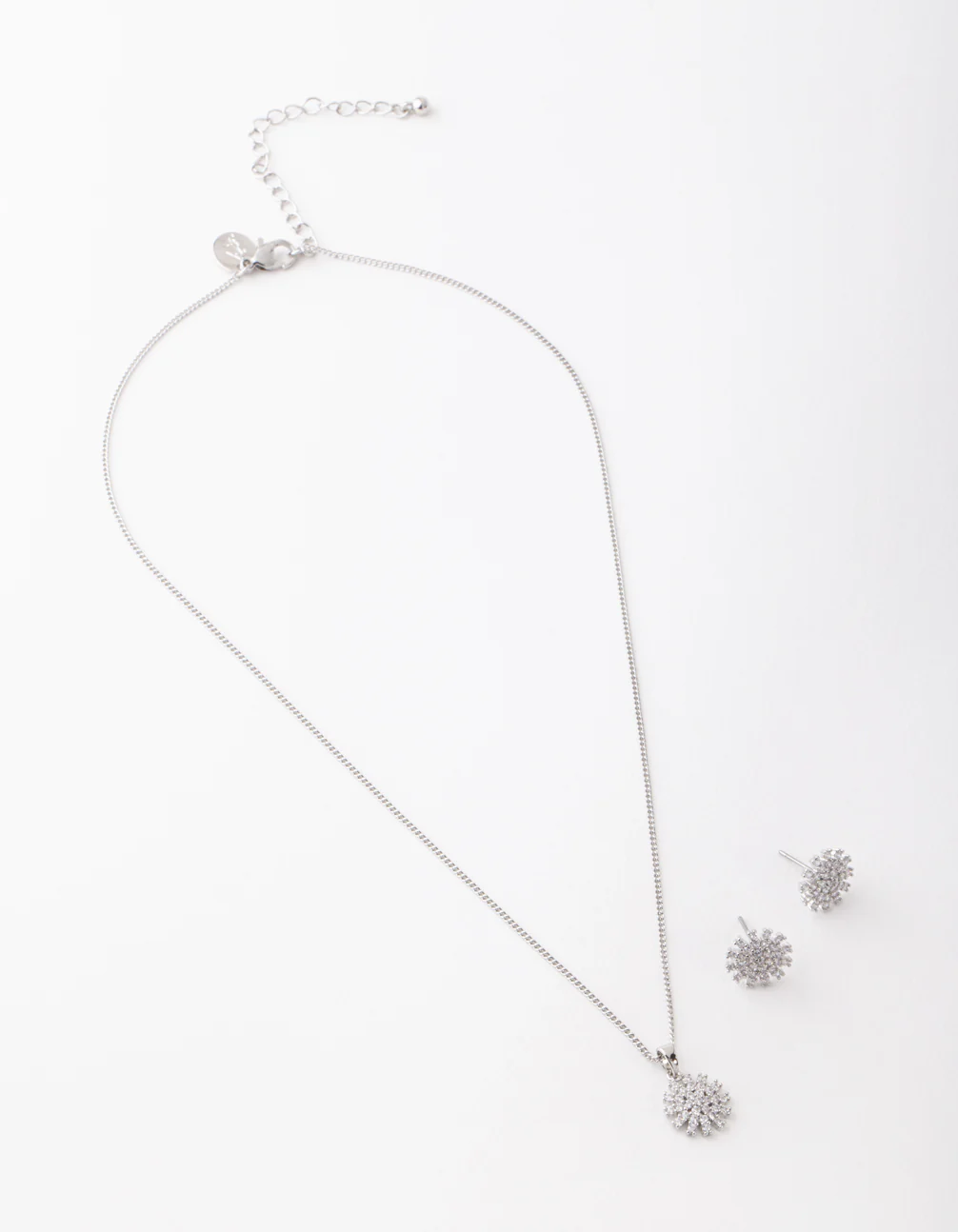 Flower Diamante Necklace & Earring Set - Image 3